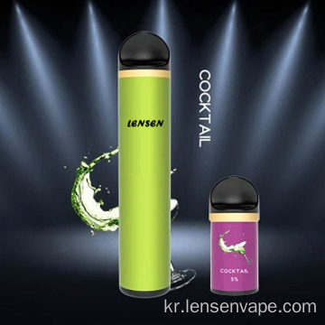 Lensen 600puffs 일회용 포드 교체 가능한 포드 시스템